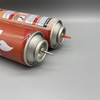 Tamper-evident Aerosol valve for Lighter Gas for retail markets with locked ferrule