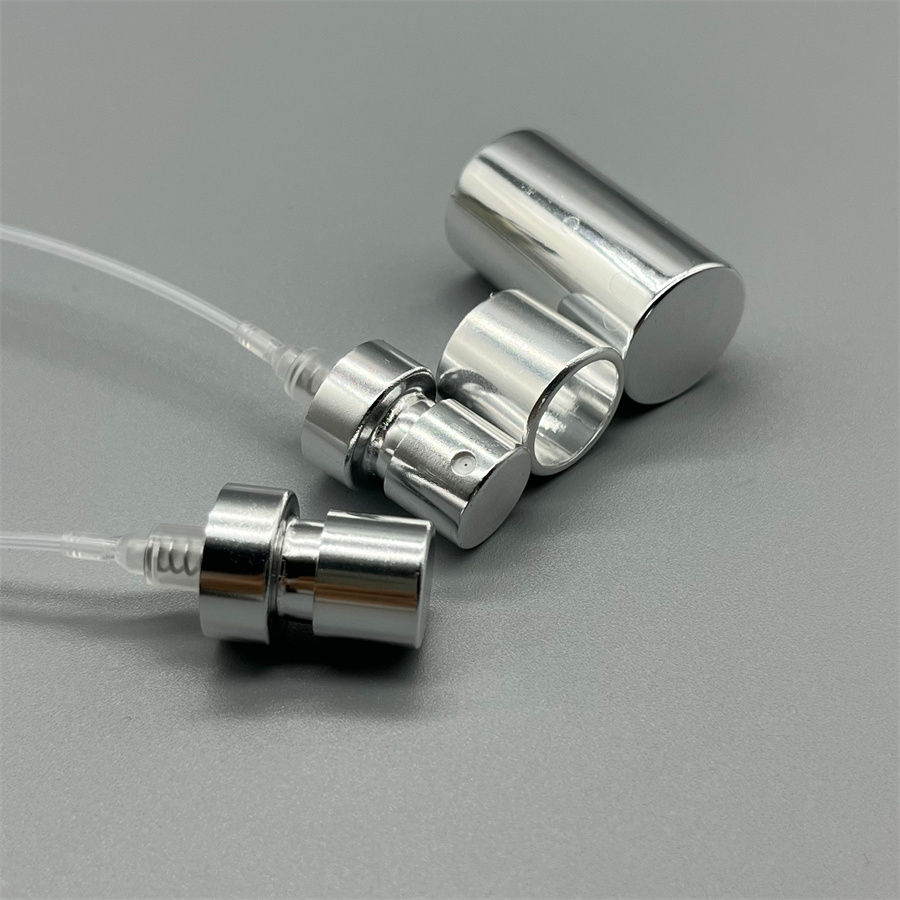 silver color perfume pupm with cap (33)