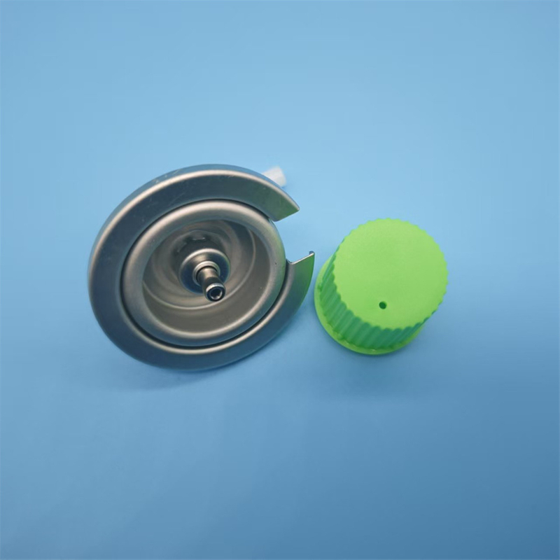 Butane gas stove valve with precision control for outdoor camping stoves and portable cookers with anti-leak design