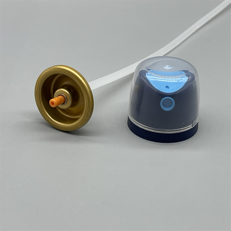 Deodorant body spray valve with child-safe lock for families with kids