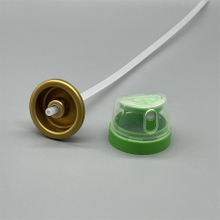 Deodorant body spray valve with low-noise operation for office or shared spaces