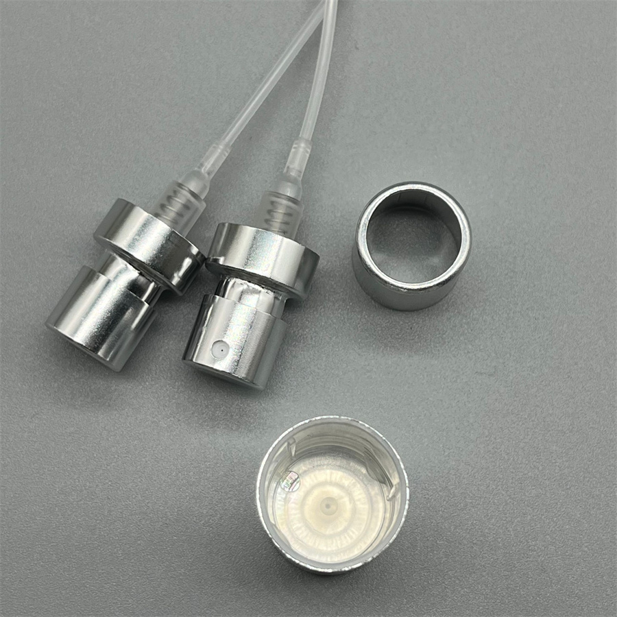 silver color perfume pupm with cap (10)