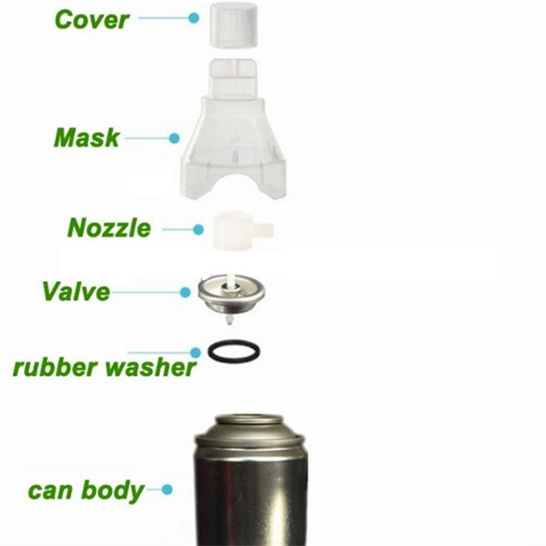oxygen spray cap valve cover nozzle with mask (2)