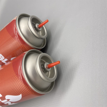 Tamper-evident Aerosol valve for Lighter Gas for retail markets with locked ferrule