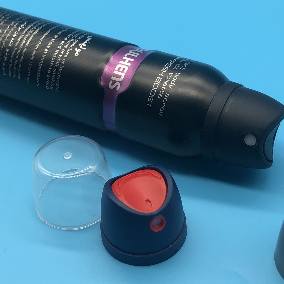 Actuator compact de supapă de pulverizare pentru deodorant pentru corp cu design etanș - ușor de călătorit și fiabil - Aplicare ușoară