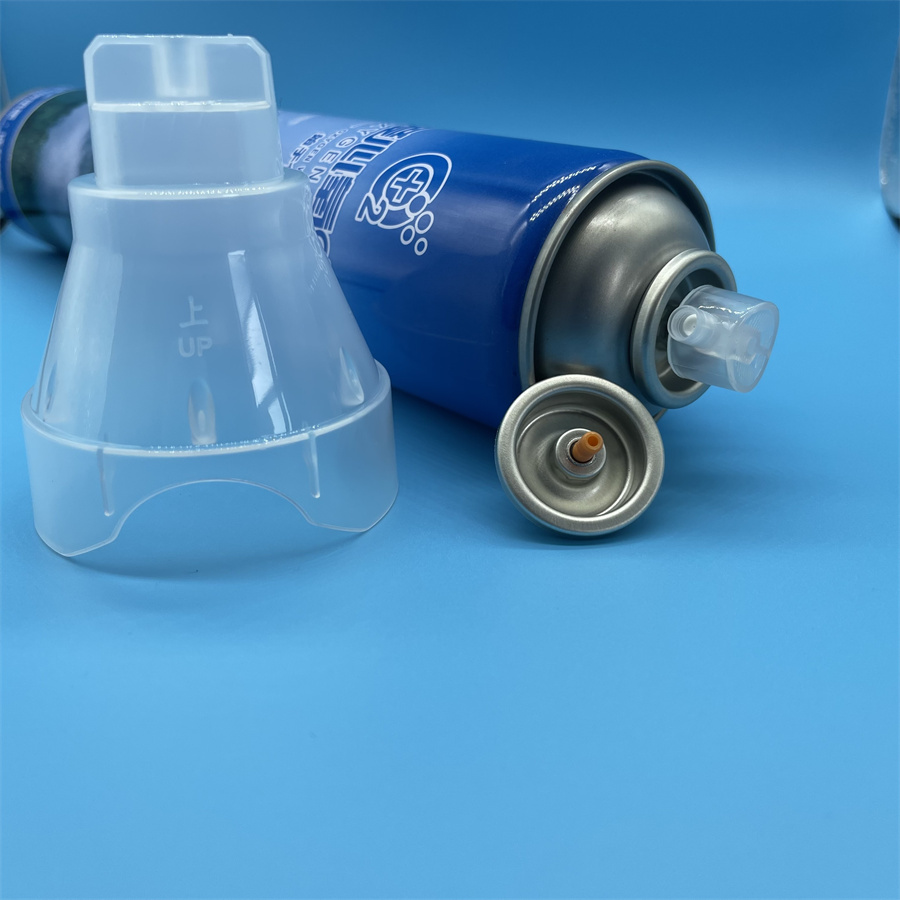 Oxygen spray valve actuator (55)