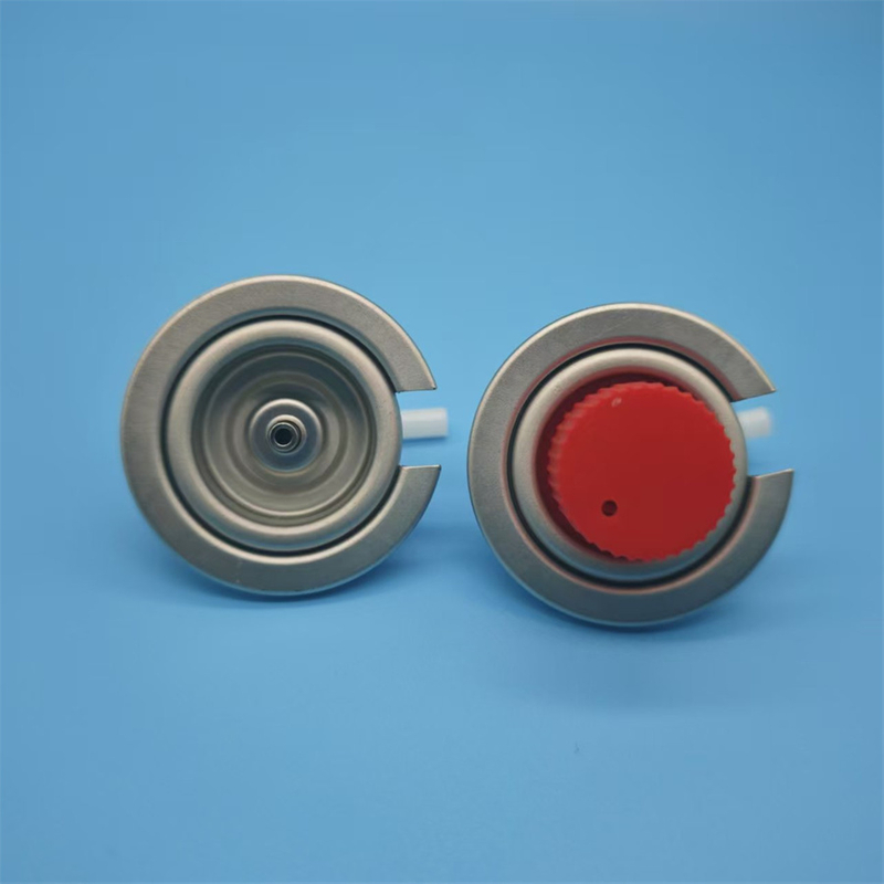 Butane gas stove valve with precision control for outdoor camping stoves and portable cookers with anti-leak design