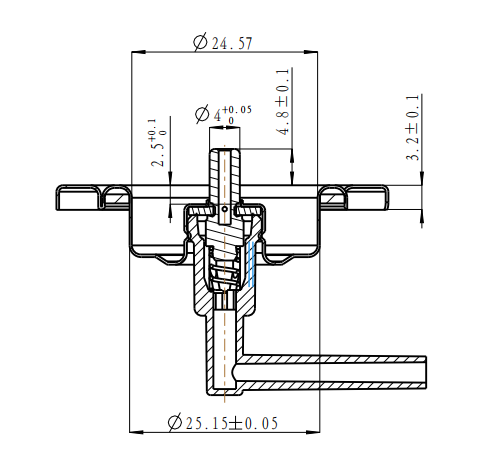 line drawing of gas valve