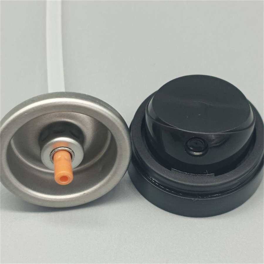 Hair Sheen Aerosol Dispenser, Precision Hair Gloss Spray Actuator, Professional Aerosol Spray Valve for Salon Hair Styling, Standard Aerosol Can Specification, Manual Controlled Uniform Spray Usage