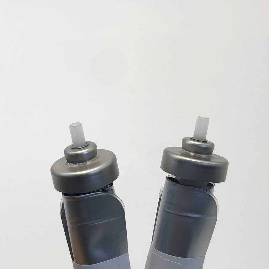 Pose-på-ventil-beholder med lav modstand for ensartet og glat produktflow