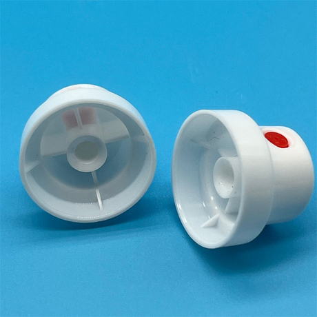 Industrial Dry Shampoo Dispenser Mechanism, Powder Spray Dispensing Actuator, Precision Aerosol Dispensing System for Cosmetic Factory Mass Manufacturing