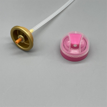 Deodorant body spray valve with child-safe lock for families with kids